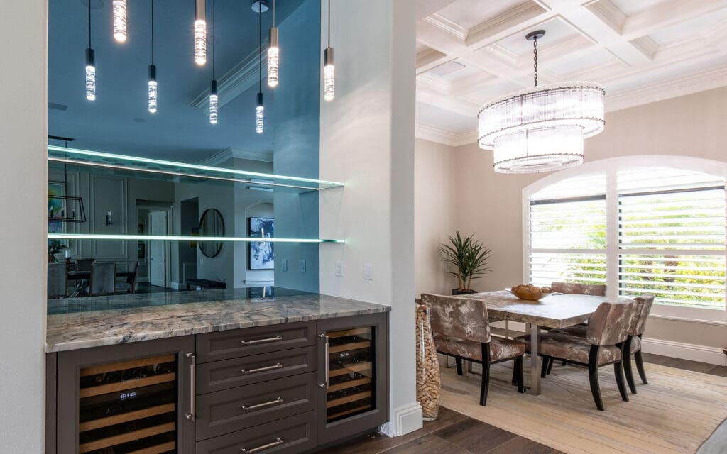 Blue Tinted Mirror by Dreamwalls in Florida home-3