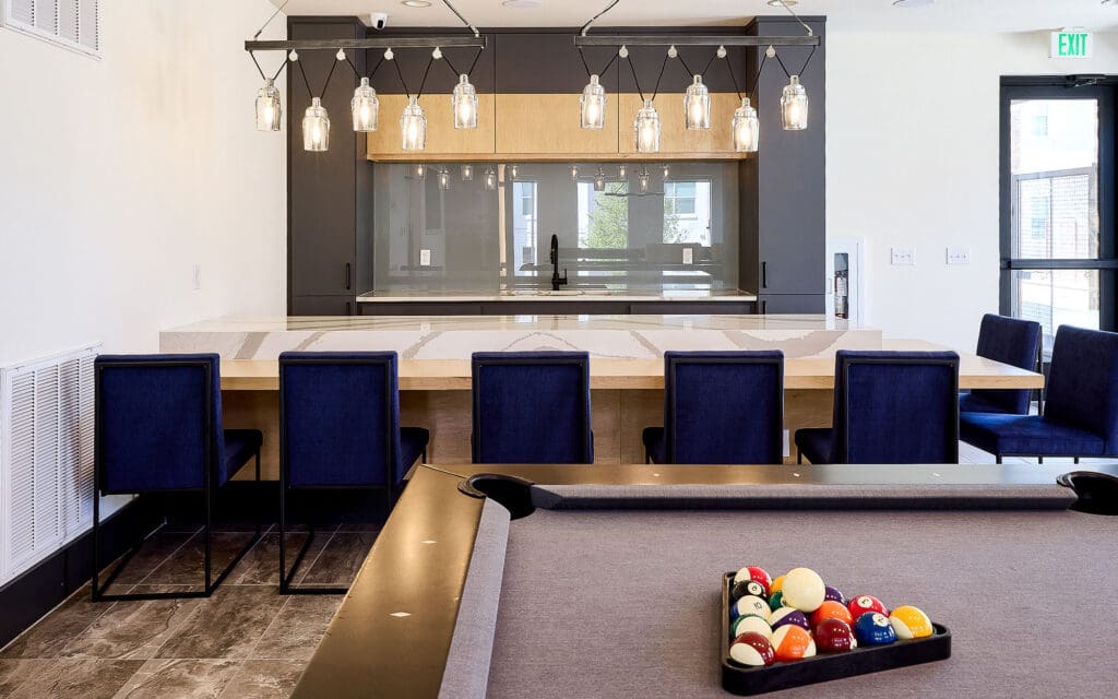 Dreamwalls Gray Backpainted Glass Backsplash at Collin Square Apartments-McKinney TX-pic2