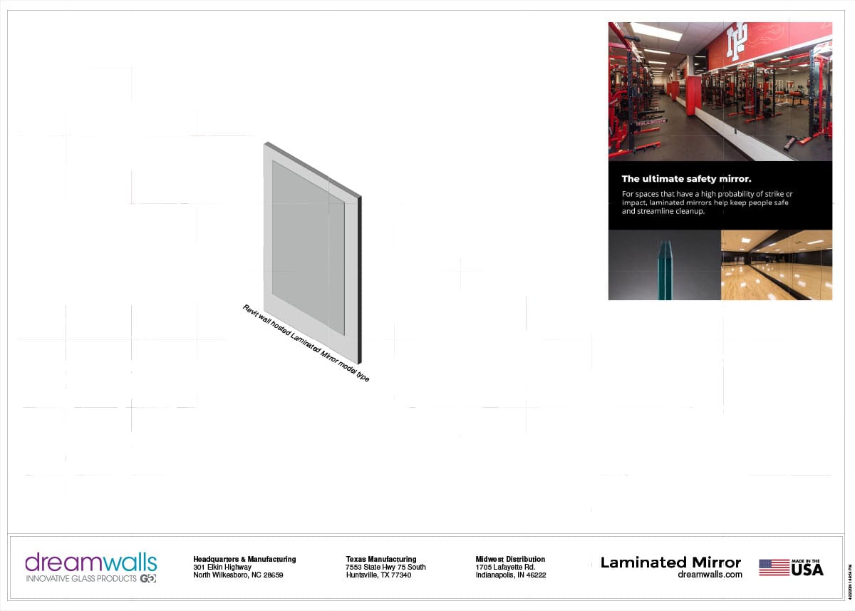Dreamwalls Laminated Mirror Revit Model-preview