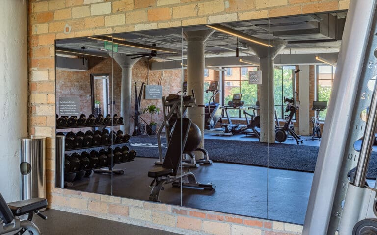 Dreamwalls Shades gray tinted mirror at East Quarter Residences in TX-01