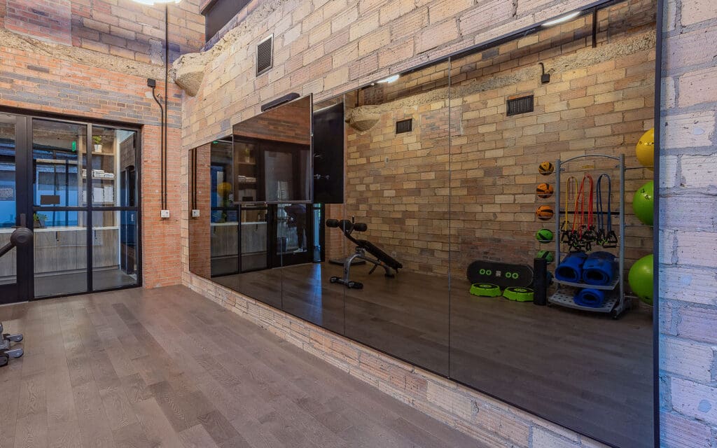 Dreamwalls Shades gray tinted mirror at East Quarter Residences in TX-03