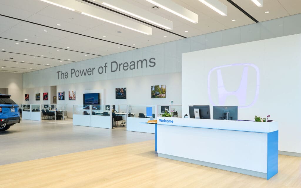 Dreamwalls White Backpainted Glass at Indian Trail Honda NC-pic3