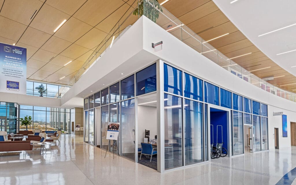 UMC Health and Wellness Hospital-Dreamwalls backpainted and laminated glass with custom gradient interlayer-pic3